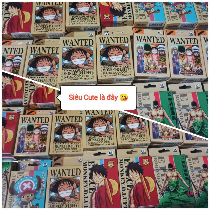 Bộ Bài Tây One Piece siêu ngầu, siêu cute dành cho Fan (One Piece, Luffy, Zoro, Chopper)