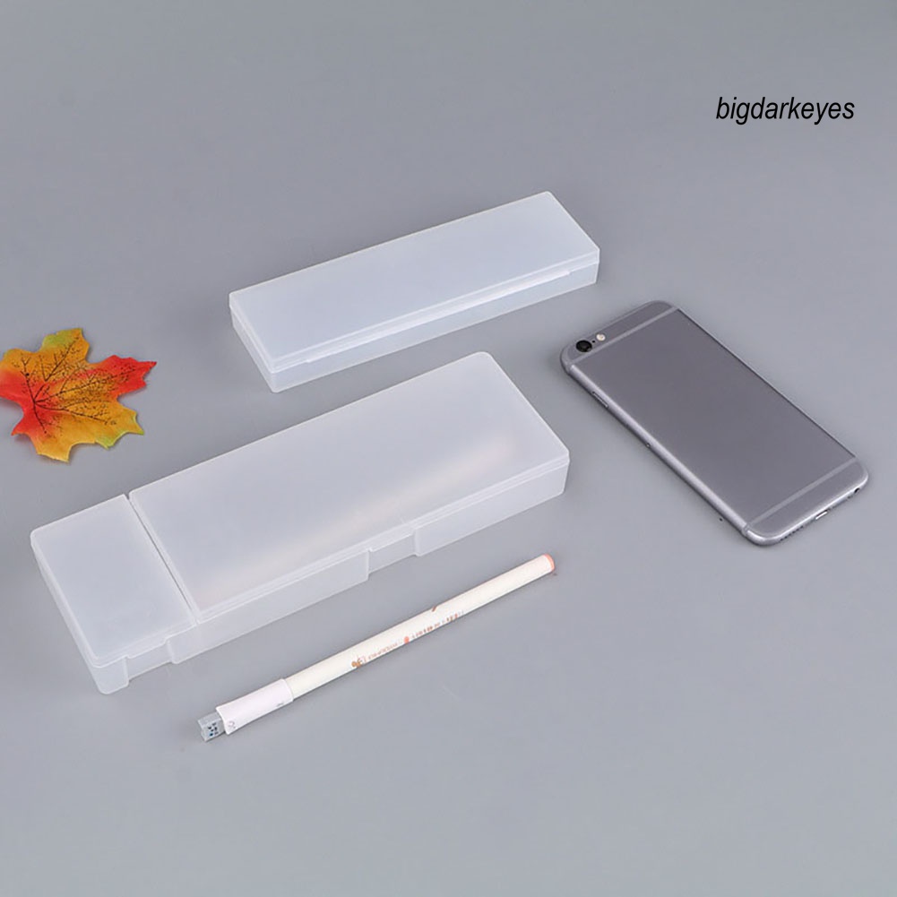 Hộp Đựng Bút Trong Suốt Bằng Nhựa Trong Suốt Sức Chứa Lớn Tiện Dụng Giá Đỡ