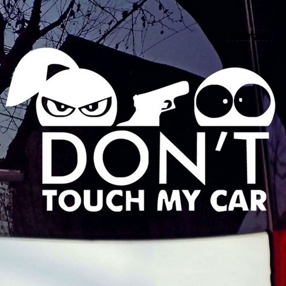 Miếng Dán Hình Chữ Don 't Touch My Car Dùng Để Trang Trí Xe Ô Tô