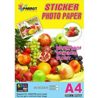 Giấy in nhãn dán -Decal 1 mặt bóng A4 135gsm 50 tờ/ xấp