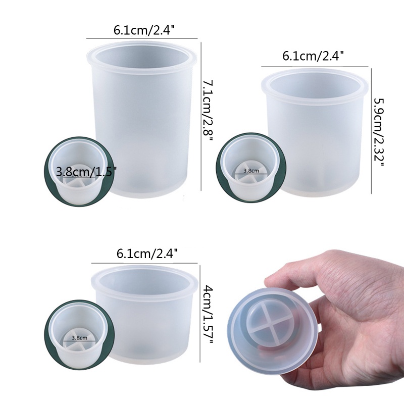 Sa Khuôn Làm Giá Đỡ Nến Epoxy Resin Hình Trụ DIY Trang Trí Nhà Ở / Tiệc Tùng