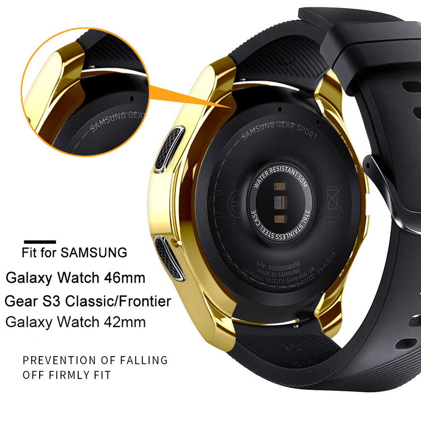 SAMSUNG Ốp Bảo Vệ Mạ Cho Đồng Hồ Thông Minh Samsung Galaxy Watch 46mm 42mm Gear S3 S4 Frontier