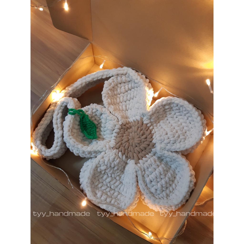 Túi len hoa cúc  có ảnh thật