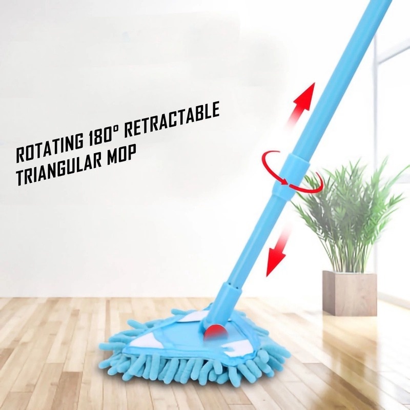 180° Cây Lau Nhà Hình Tam Giác Có Thể Xoay Và Giặt Sạch Tiện Dụng Cho Phòng Tắm