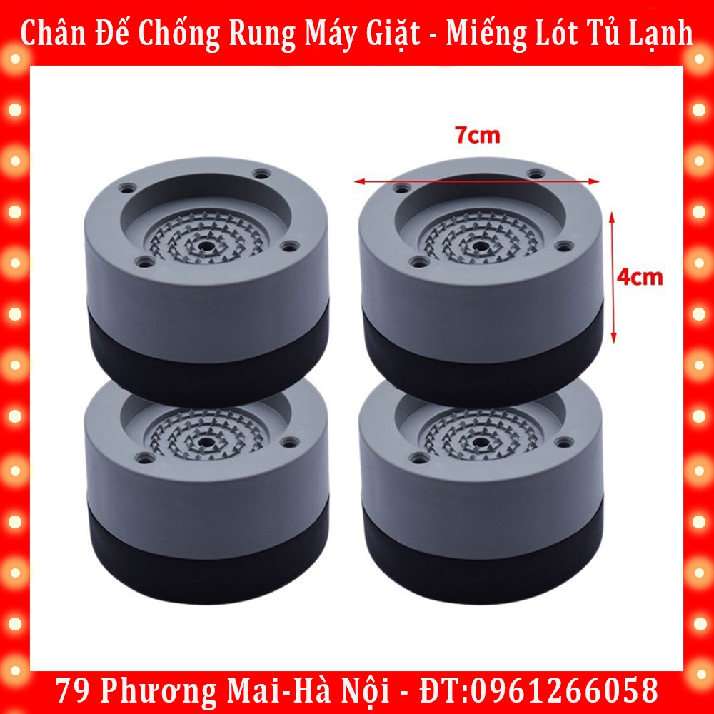 Combo 4 Miếng Đệm Cao Su Lót Chân Máy Giặt Chống Rung, Chống Ồn