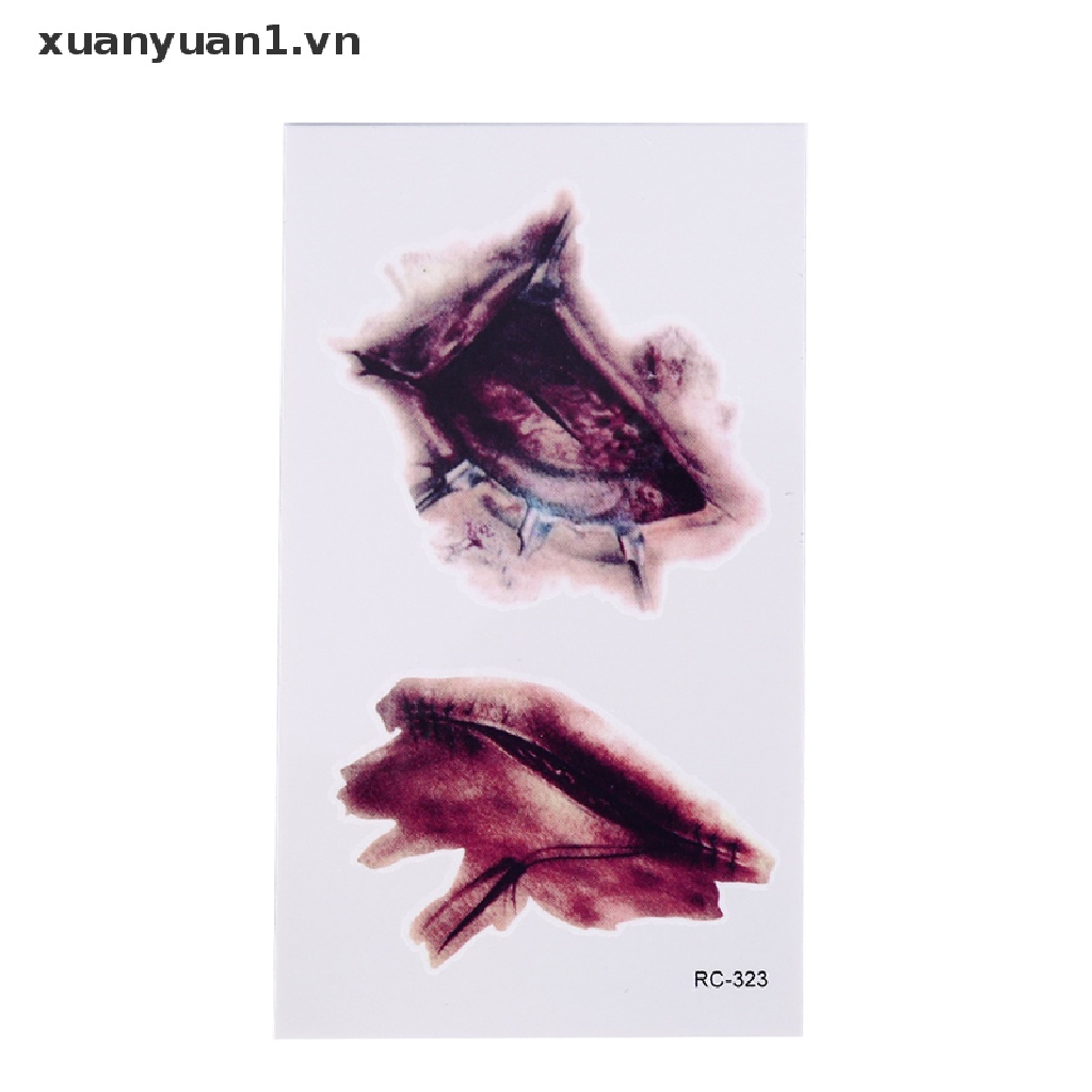 Xuan Set 5 Hình Xăm Dán Vết Sẹo Kinh Dị Trang Trí halloween VN