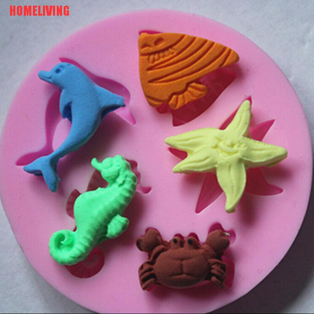 Khuôn Silicone Tạo Hình Bãi Biển Trang Trí Bánh