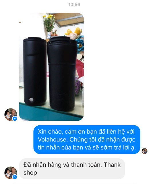 Bình Starbucks giữ nhiệt bọc da màu đen dung tích 500ml