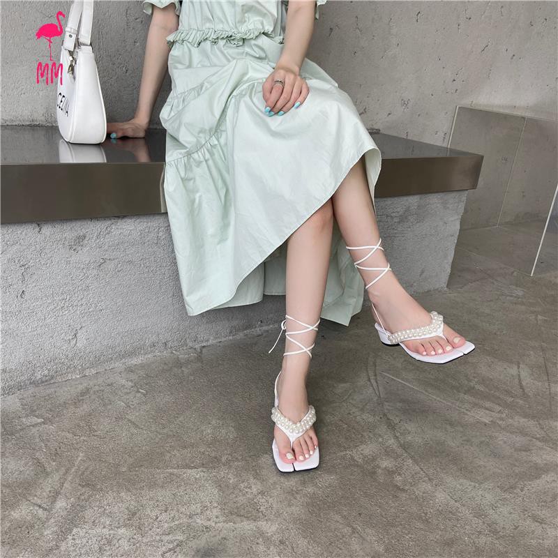 Dép Quai Ngang Đính Ngọc Trai Thời Trang Hè 2021 Phong Cách Hàn Quốc Cho Nữ | BigBuy360 - bigbuy360.vn