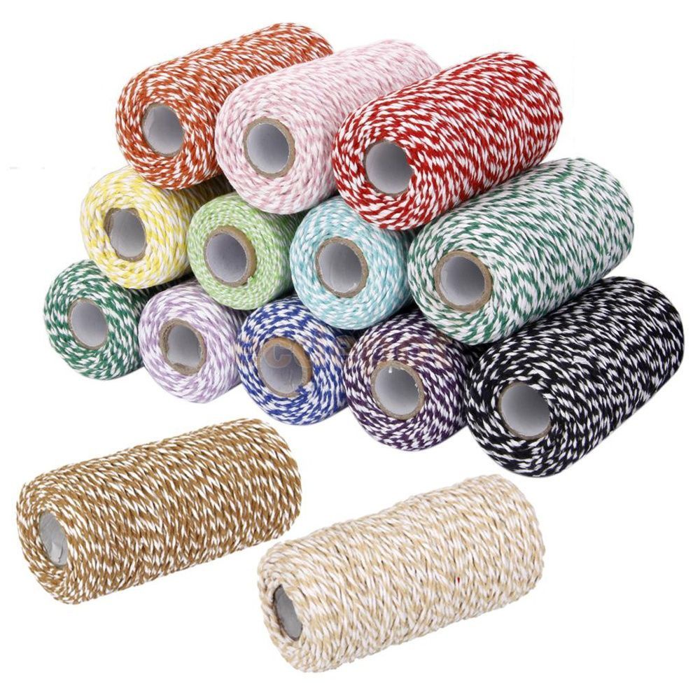 Cuộn dây cotton 2ply dài 100m dùng trang trí giáng sinh