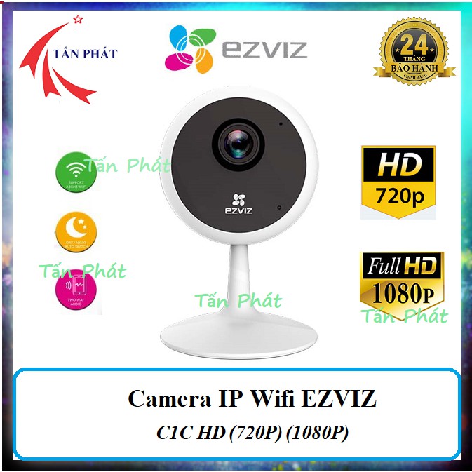 Camera wifi 1MP 2MP EZVIZ C1C B 720P 1080P C2C C1HC C6N C6CN C22EP BH 24 Tháng