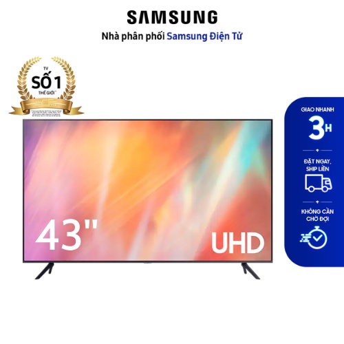 Smart Tivi Samsung Crystal UHD 4K 43 inch UA43AU7700KXXV - Miễn phí lắp đặt