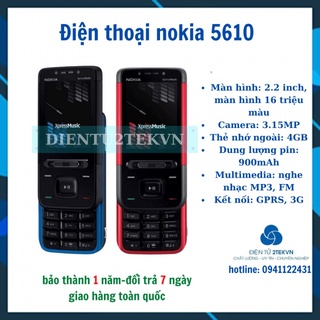 Điện thoại nokia 5610 xpressmusic nắp trượt nghe nhạc hay loa to- bảo hành 12 tháng