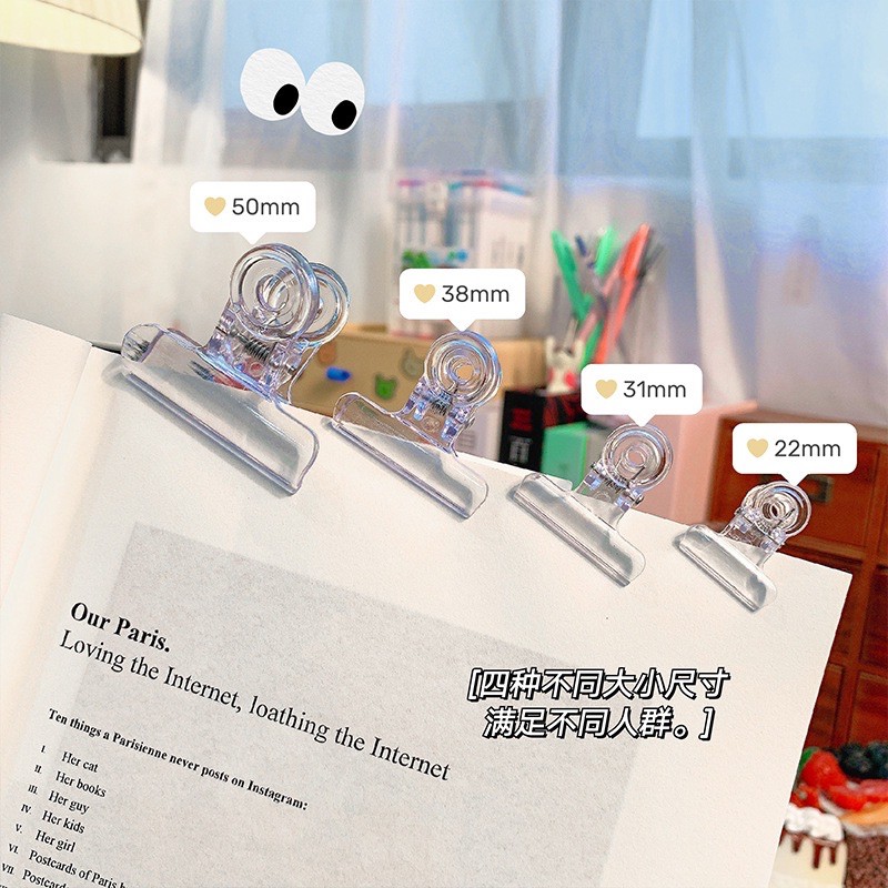 KẸP GIẤY BẰNG NHỰA TRONG SUỐT | BigBuy360 - bigbuy360.vn