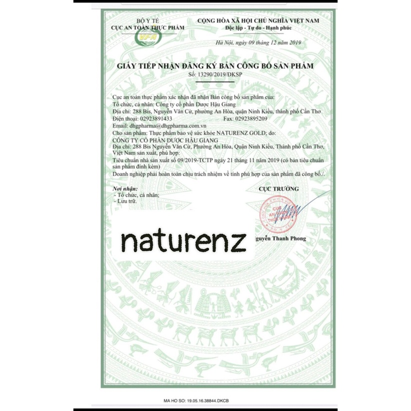 Viên giải độc gan NATURENZ DHG giúp giải độc gan, tăng cường chức năng gan Hộp 100 viên