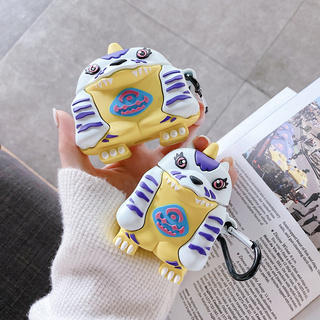 Vỏ Bảo Vệ Hộp Sạc Tai Nghe Airpods 1 2 Pro 3 2 1 Bằng Silicon Hình Anime Digimon Adventure Gabumon 3d Dễ Thương Ốp