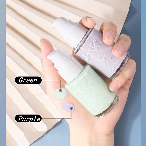 (hàng Mới Về)MSMEESHU Bộ trang điểm make up 4 món (Kem nền 35ml + Kem lót 35ml+ Phấn phủ 4.5g+Bột phồng)