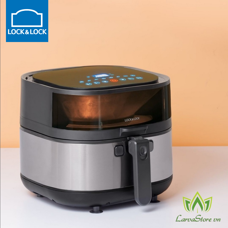 Nồi Chiên Không Dầu Lock&amp;Lock EJF596BLK Visible Stirring Air Fryer 7.2L 1800W