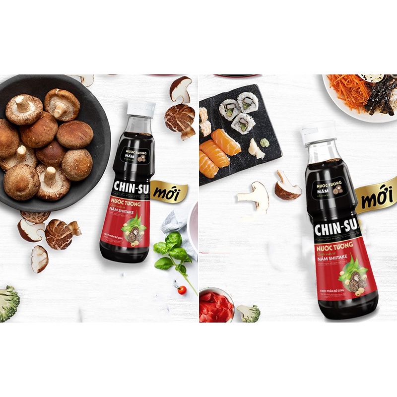 nước tương chinsu không tỏi ớt mẫu mới ( chai 330ml)