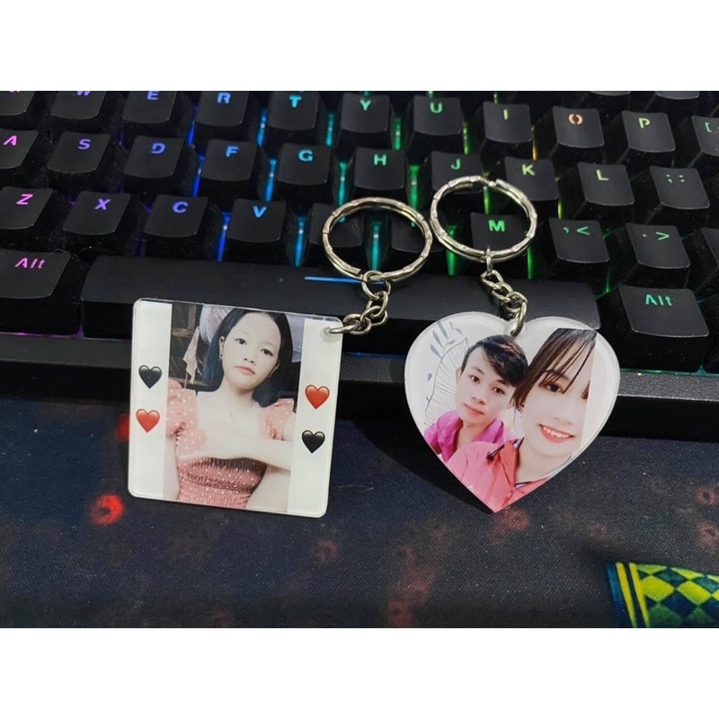 Móc khoá mica in hình 2 mặt cực rõ nét 🌸