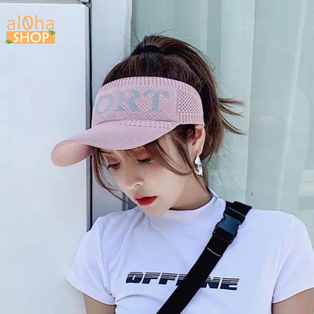 Nón chóp len - mũ lưỡi chai hở đầu thể thao Sport cá tính, năng động - al0ha Shop