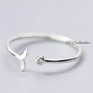 Nhẫn bạc Dolphin Nhẫn bạc Tiệm bạc 21Centimeters