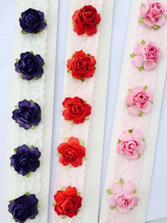 Set 2 băng đô vải cài tóc đính hoa bé gái dễ thương