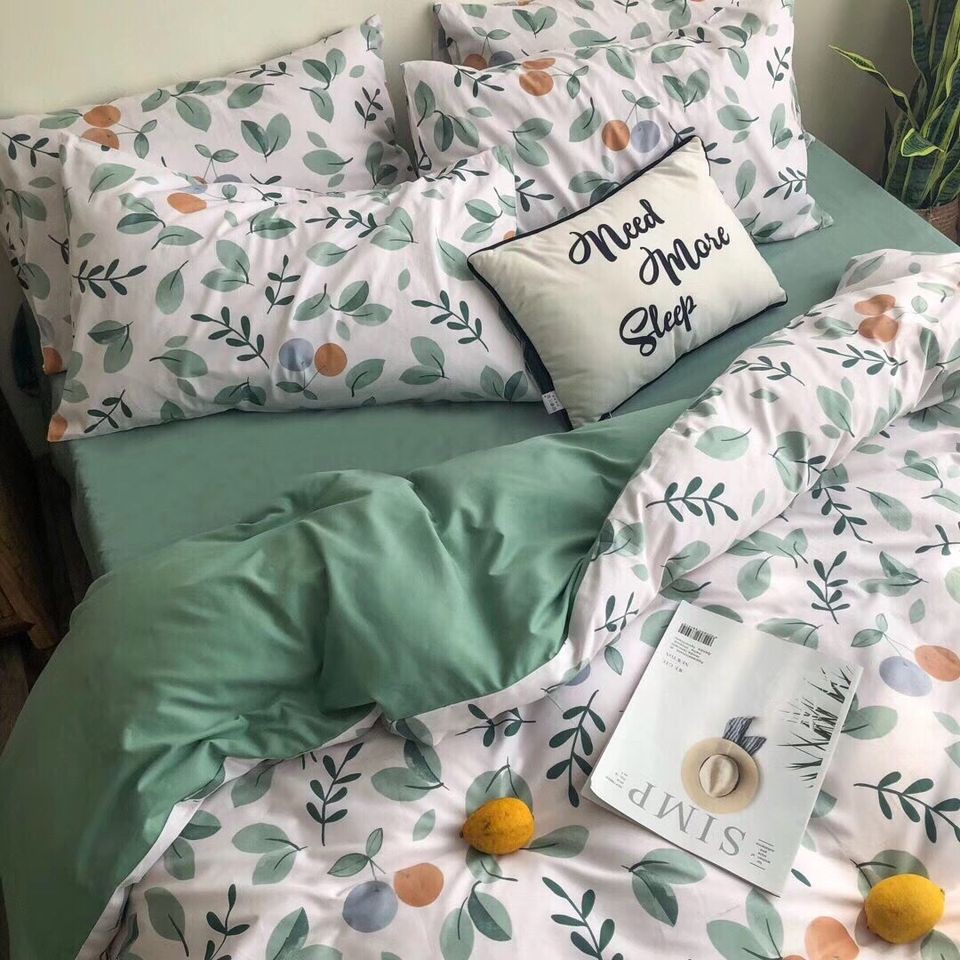 Bộ chăn ga gối Cotton Poly MD.Decor - Bedding miễn phí may bo chun mọi kích thước nệm m2, m4, m5,m8