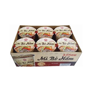 Mì bò hầm Ottogi thùng 6 ly x 62g