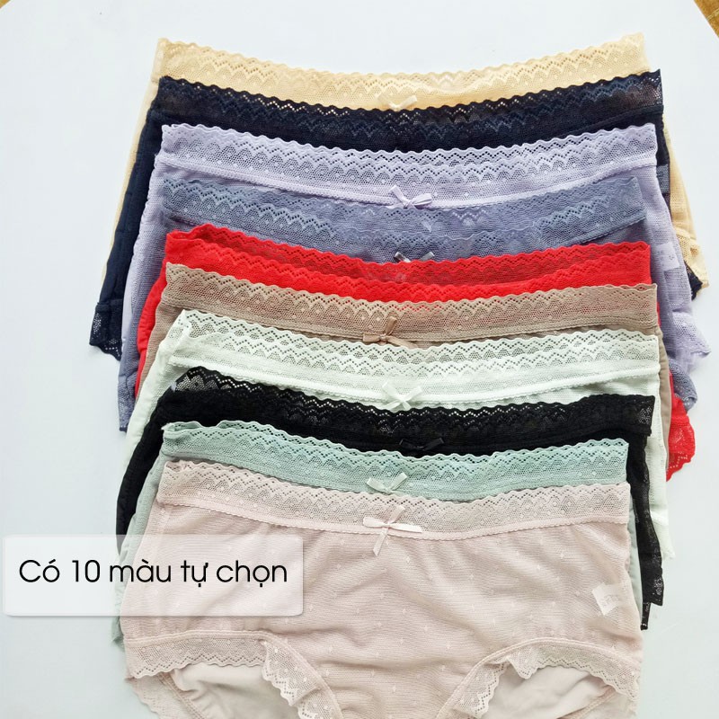 Quần lót nữ thun lạnh trơn thông hơi cao cấp kháng khuẩn siêu mỏng dễ thương freesize Mã DQ866 | BigBuy360 - bigbuy360.vn