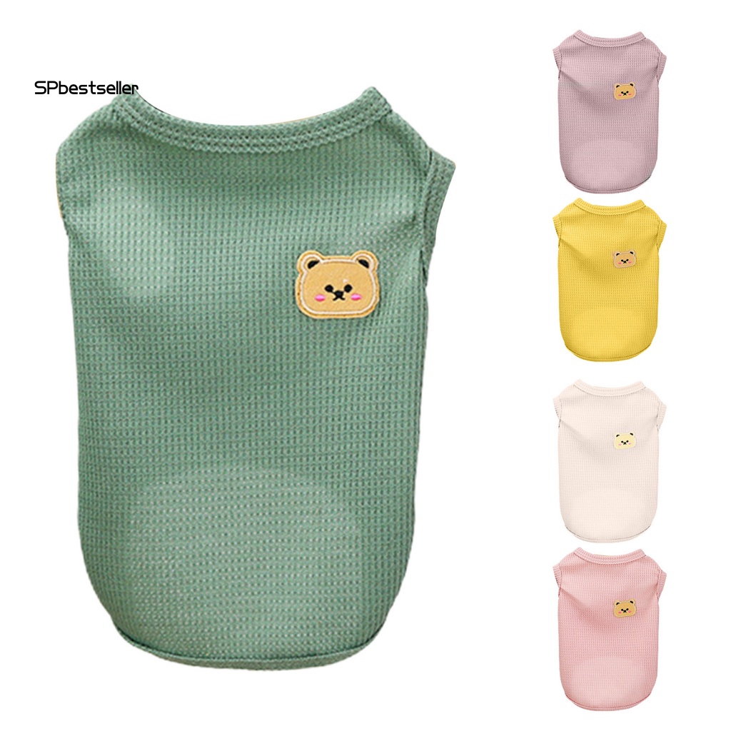 Áo Thun Polyester Cổ Tròn In Hình Gấu Thời Trang Mùa Xuân Cho Cún Cưng