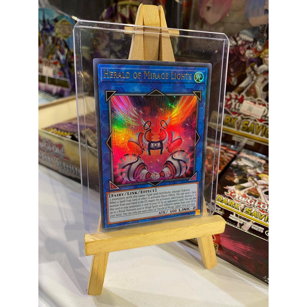Lá bài thẻ bài Yugioh Herald of Mirage Lights - Ultra Rare - Tặng bọc bài nhựa bảo quản