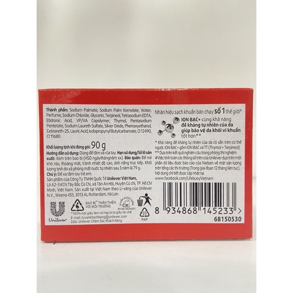 Xà phòng Lifebuoy sạch khuẩn 90g