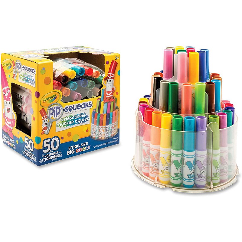 Bộ 50 bút lông màu dễ tẩy rửa Crayola, Pip Squeak - 588750A007