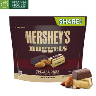 Socola đắng hạnh nhân Hershey Nuggets Spectial Dark With Almonds 286g -018741