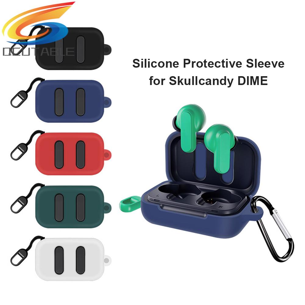 Vỏ bảo vệ hộp sạc tai nghe Skullcandy Dime bằng silicon mềm có móc khóa tiện dụng