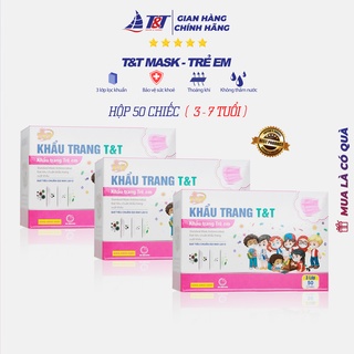 Thùng 10 Hộp Khẩu Trang y tế trẻ em TT MASK 4 lớp kháng khuẩn [ 50 chiếc / hộp ] - Chính hãng DNTN Trịnh Chung