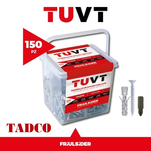 Bộ vít tắc kê nở nhựa Ý cao cấp - Mã TUVT - Friulsider tắc kê thông minh, chịu tải cao, nhập khẩu chính hãng