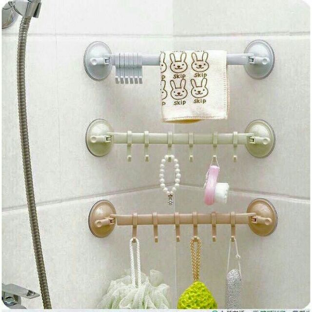 Thanh Treo Đồ 6 móc Nhà Tắm Hút Chân Không, Giá tháng 10/2020