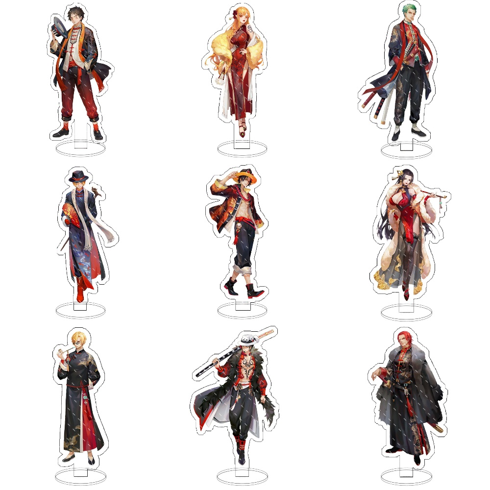 ( TRUNG HOA ) Mô hình ONE PIECE standee ĐẢO HẢI TẶC tượng acrylic anime chibi trang trí trưng bày