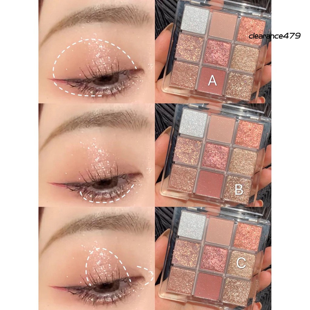 [Hàng mới về] Bảng phấn mắt 9 màu ánh ngọc trai lấp lánh lâu trôi trang điểm thời thượng | BigBuy360 - bigbuy360.vn