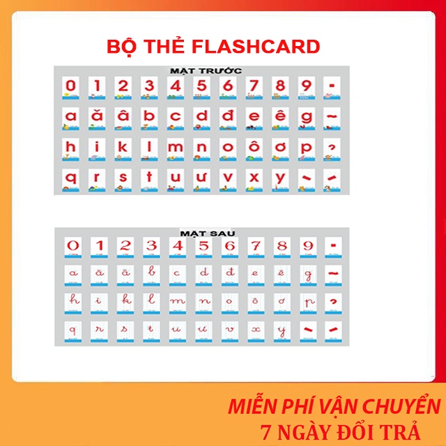 Bộ thẻ flashcard - Thẻ học flashcard chữ cái và chữ số đếm thông minh cho bé loại đẹp
