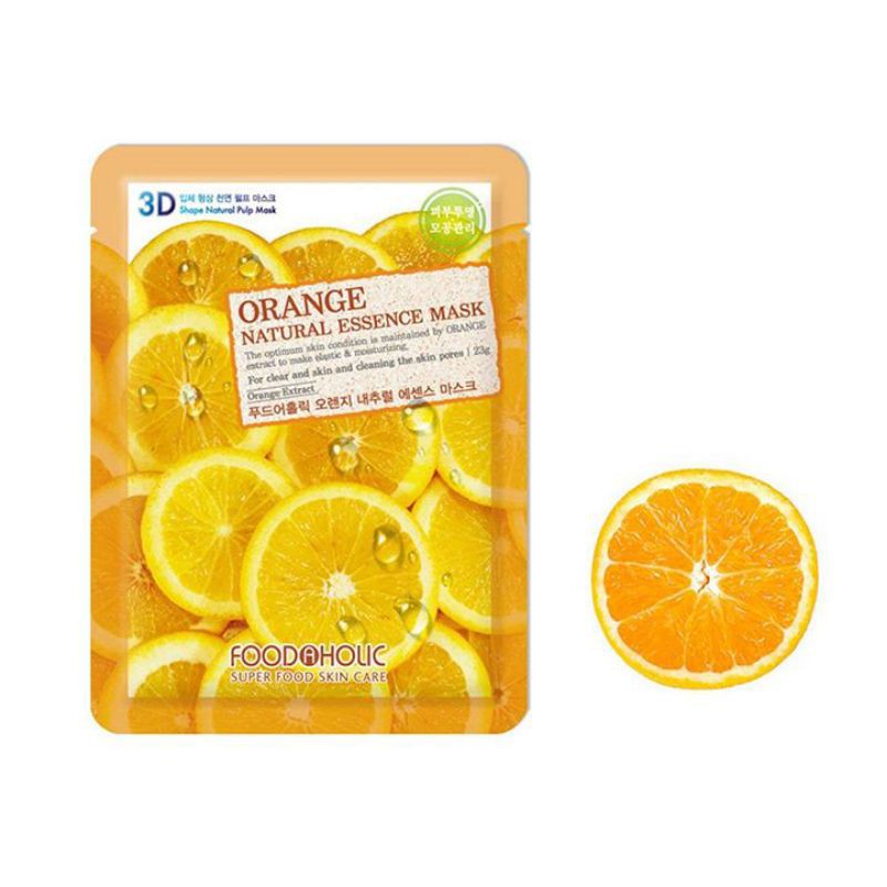 Mặt Nạ 3D Cam Orange Natural Essence Mask Foodaholic