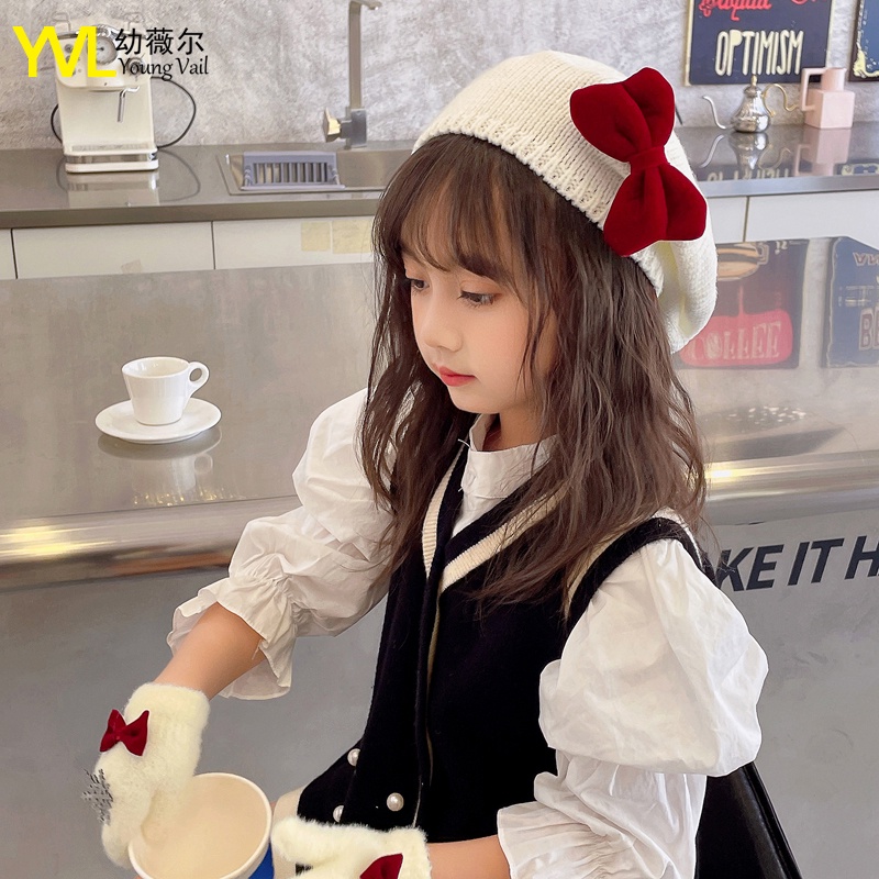 Mũ Len Màu Sắc Dễ Thương Cho Bé