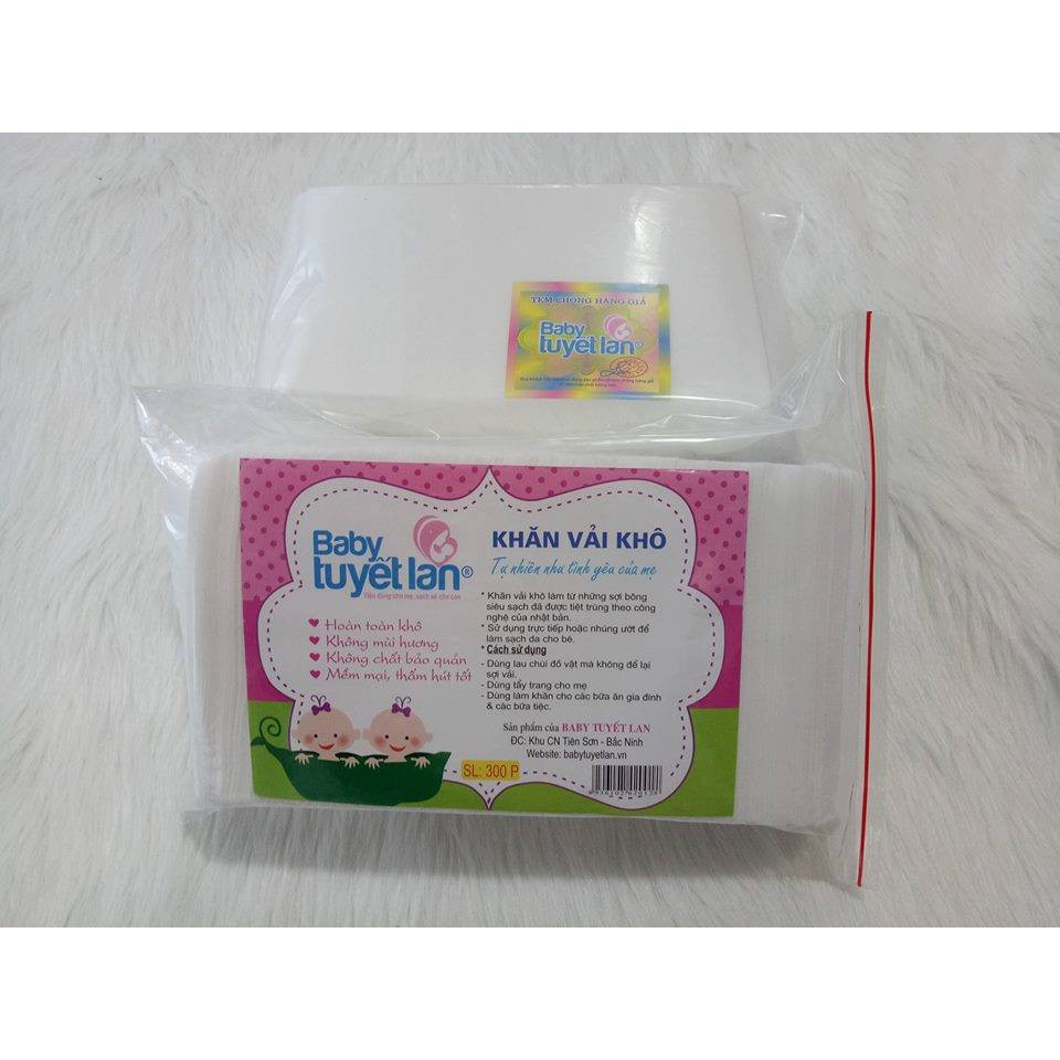 Khăn Vải Đa Năng Tuyết Lan Zip Vuông 300gram