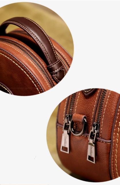 Túi hộp tròn da bò | BigBuy360 - bigbuy360.vn