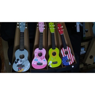 [HOT] ĐÀN UKULELE SOPRANO 4 DÂY HỌA TIẾT NHIỀU MÀU SẮC - HÀNG CÓ SẴN