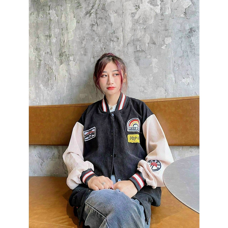 Áo khoác nhung tăm jacket Logo Thuê Cầu Vồng  ONEZ Hình Thật 100% Form Rộng Đẹp | BigBuy360 - bigbuy360.vn