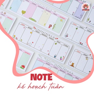 Giấy ghi chú thời khóa biểu cute