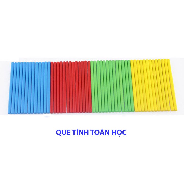 Đồ chơi gỗ cho bé hộp tính toán học gồm số, chữ kèm que tính học đếm - Đồ chơi thông minh P'KIDS